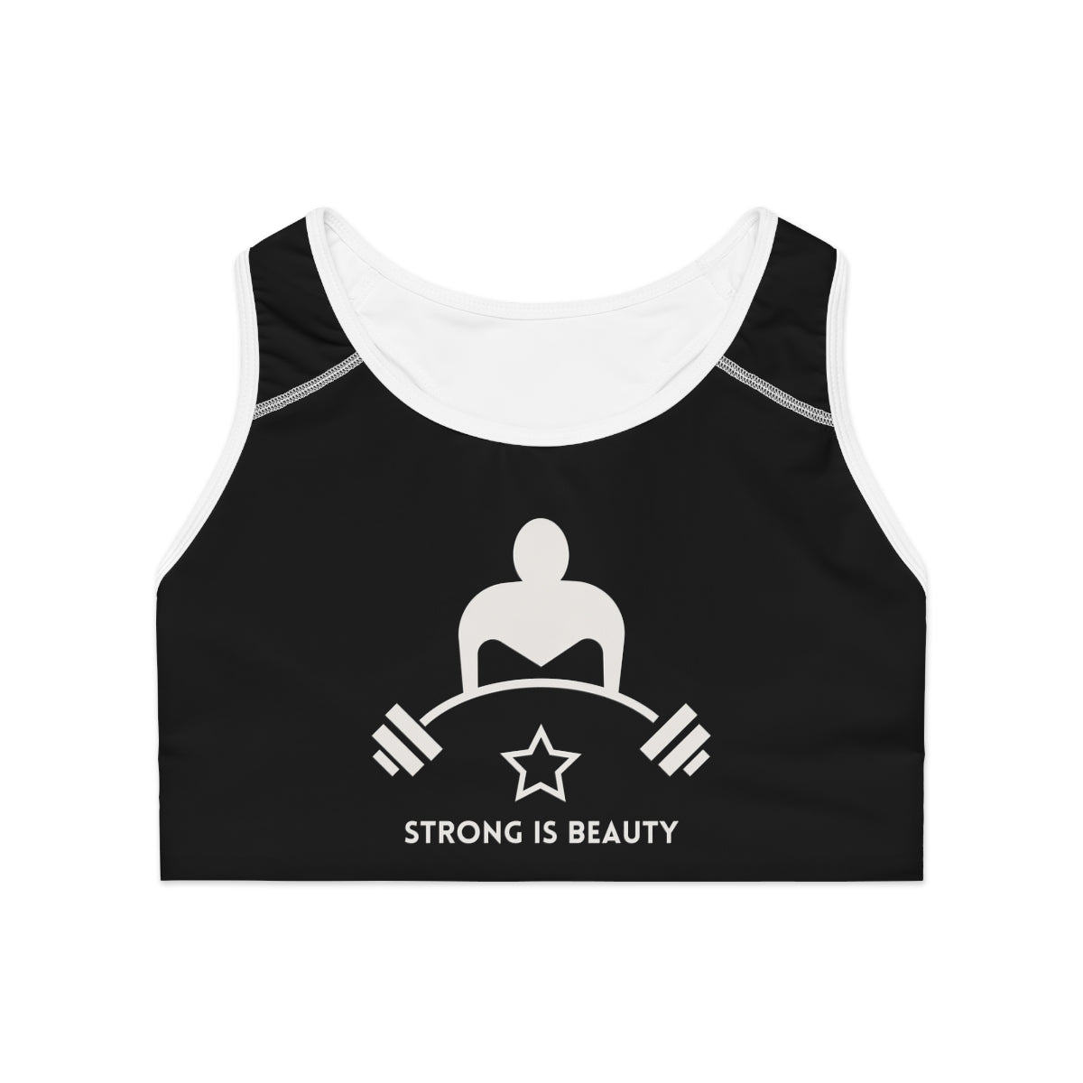 Empowering Sports Bra - Strong is Beauty Fitness Apparel, Workout Top, Athletic Wear, Gym Essentials, Activewear