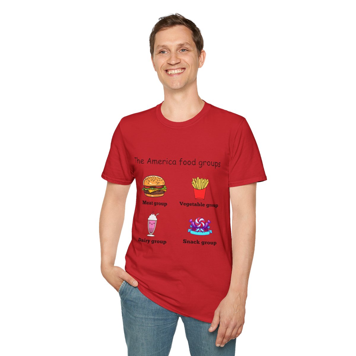 Fun Food Groups Unisex T-Shirt, Graphic Tee