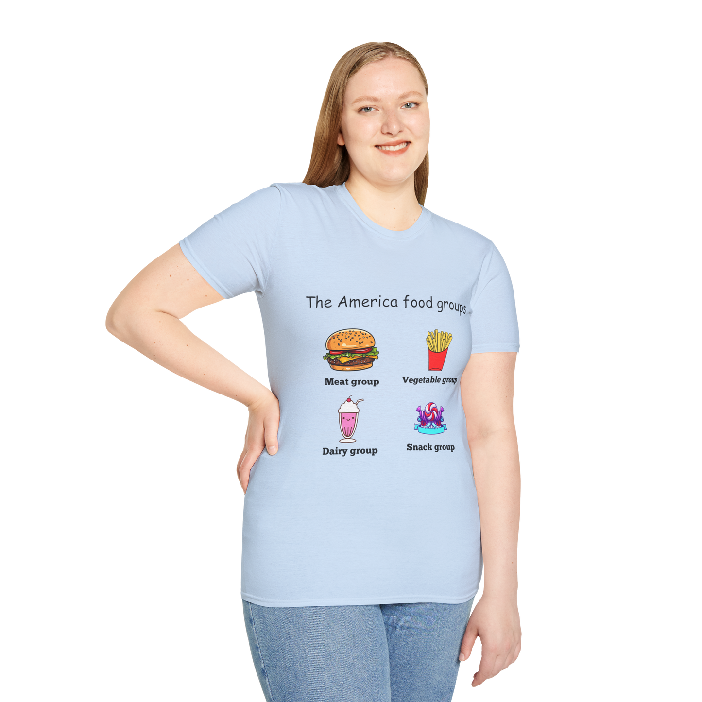 Fun Food Groups Unisex T-Shirt, Graphic Tee