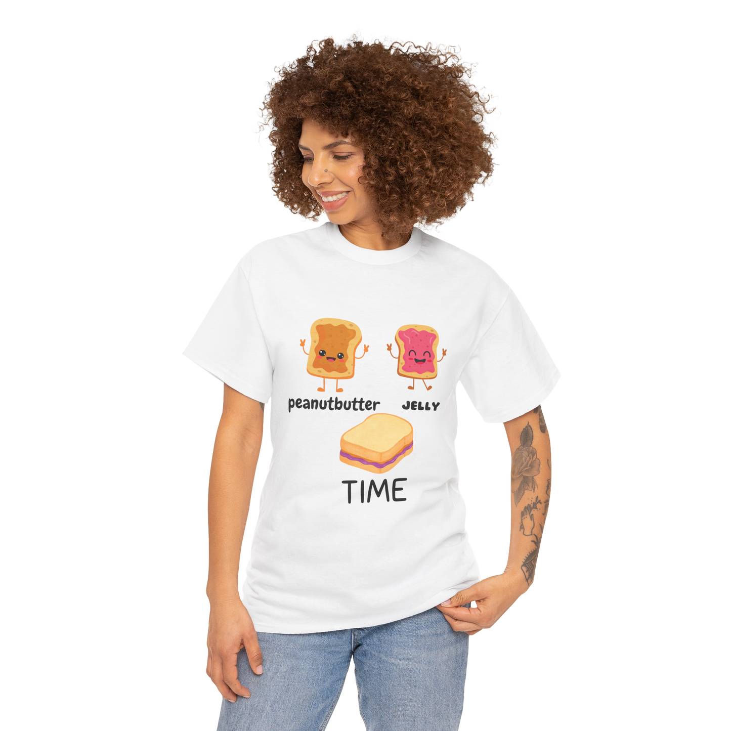 Peanut Butter Jelly Time Tee, Fun Cotton T-Shirt, Unisex Graphic Tee,