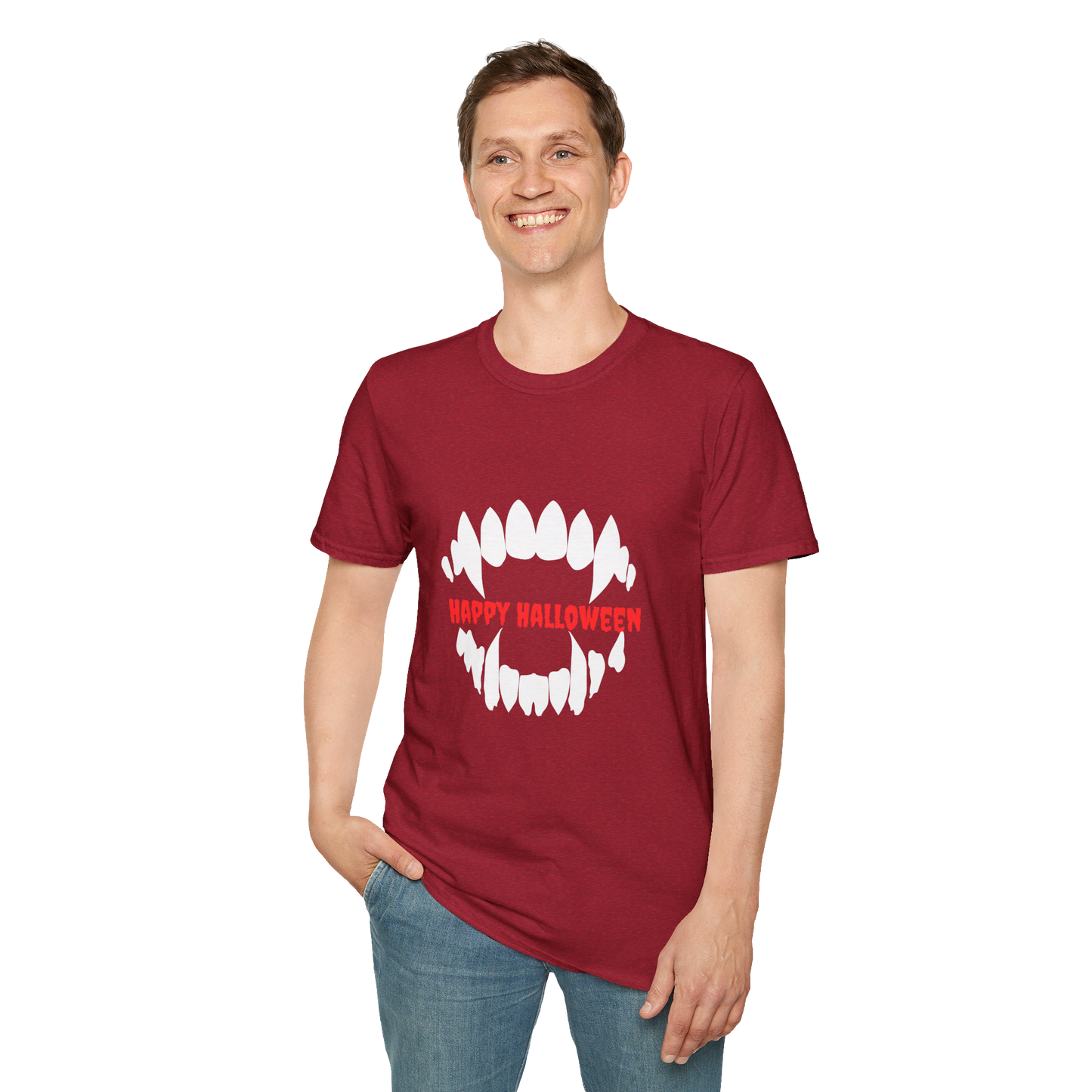 Halloween Vampire Teeth T-Shirt, Unisex Tee, Spooky Shirt