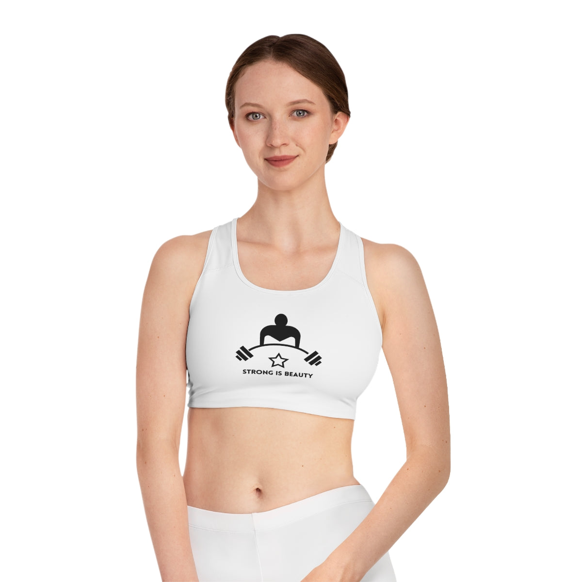 Empowering Sports Bra - Strong is Beauty Fitness Apparel, Workout Top, Athletic Wear, Gym Essentials, Activewear