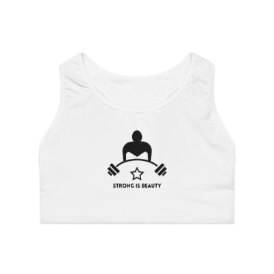 Empowering Sports Bra - Strong is Beauty Fitness Apparel, Workout Top, Athletic Wear, Gym Essentials, Activewear