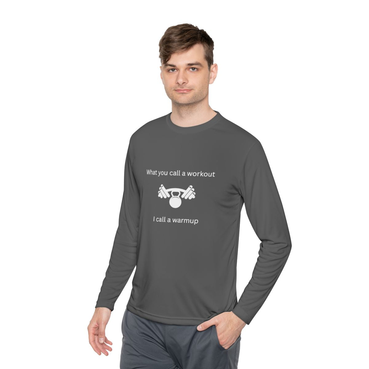Fitness Humor Long Sleeve Tee, Perfect Workout Shirt for Gym Lovers