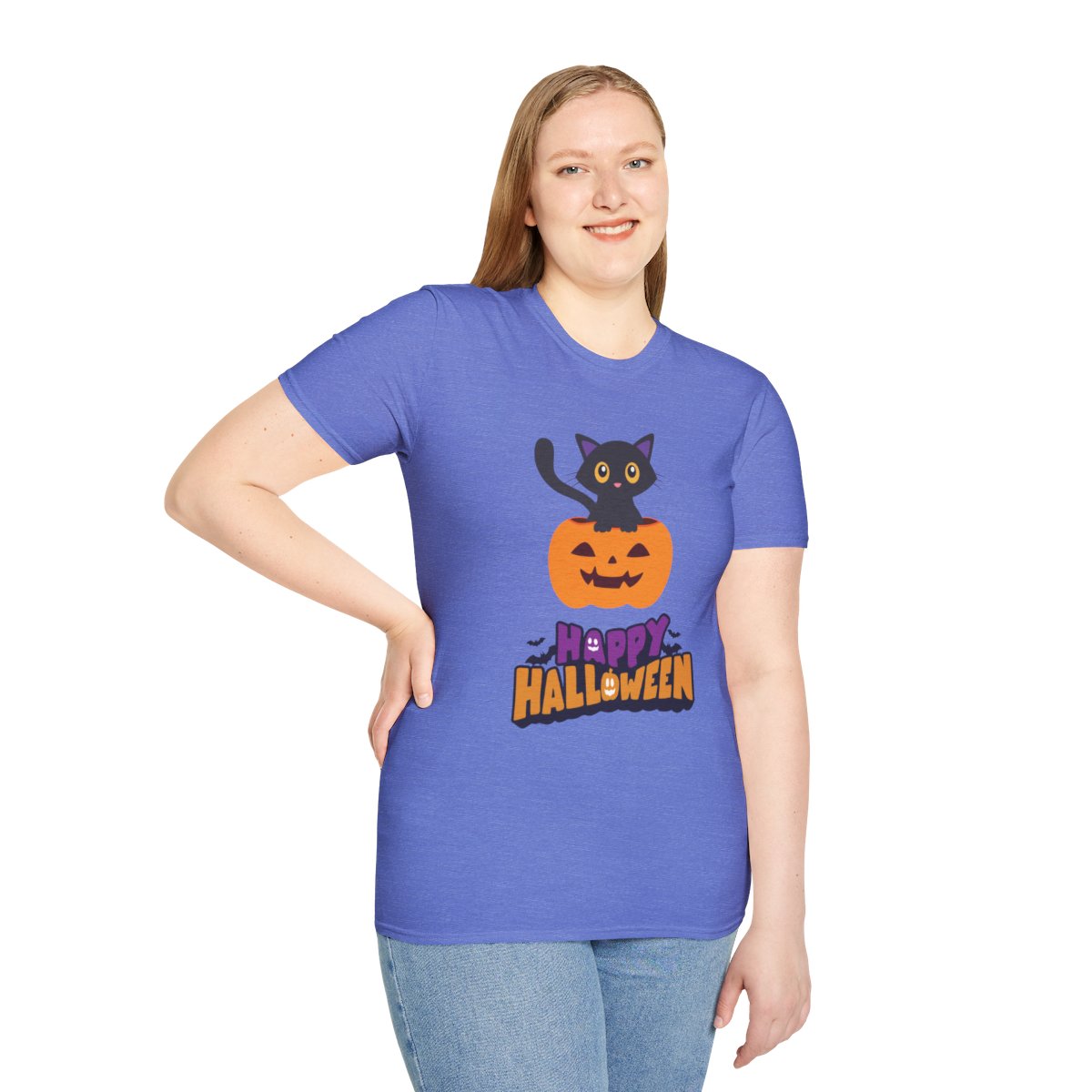 Halloween Cat T-Shirt, Funny Halloween Tee, Unisex Graphic Shirt