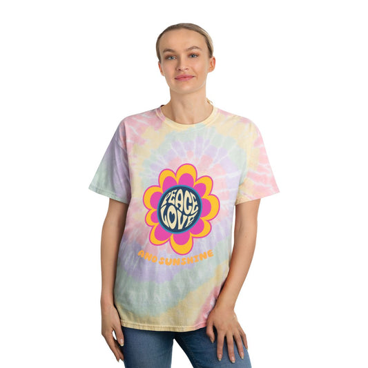 Colorful Tie-Dye Tee, Festival Shirt, Summer Vibes, Peace Love Sunshine T-Shirt,