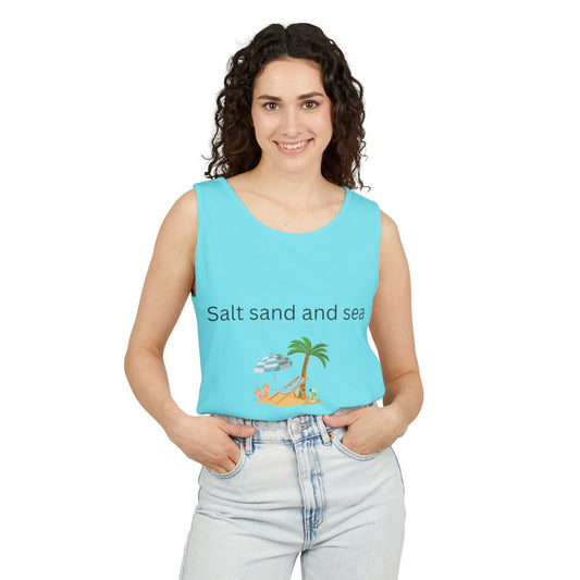Beach Vibes Tank Top - Salt Sand and Sea, Summer Apparel