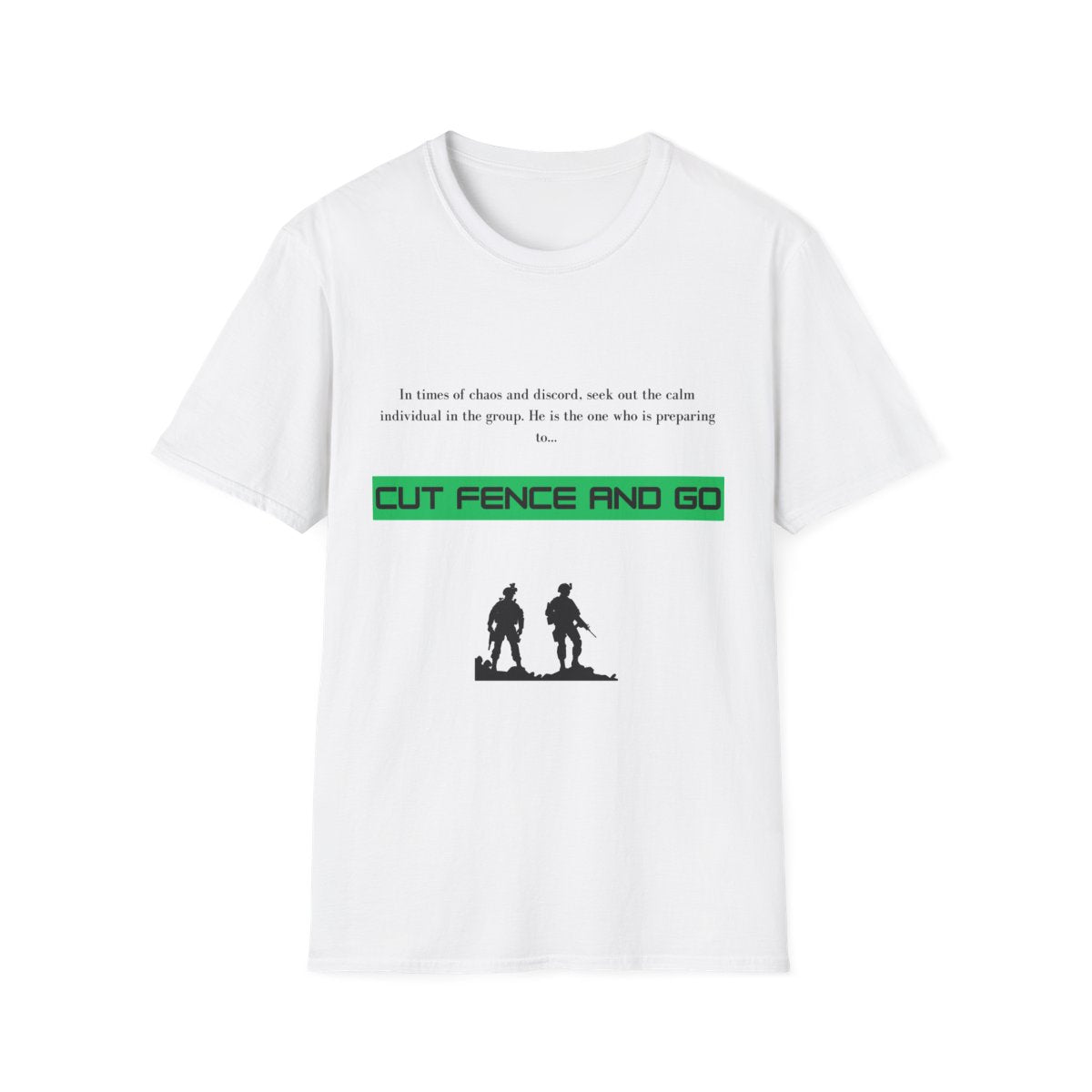Unisex Soft style T-Shirt cut fence and go