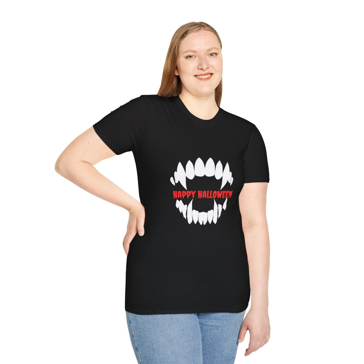 Halloween Vampire Teeth T-Shirt, Unisex Tee, Spooky Shirt