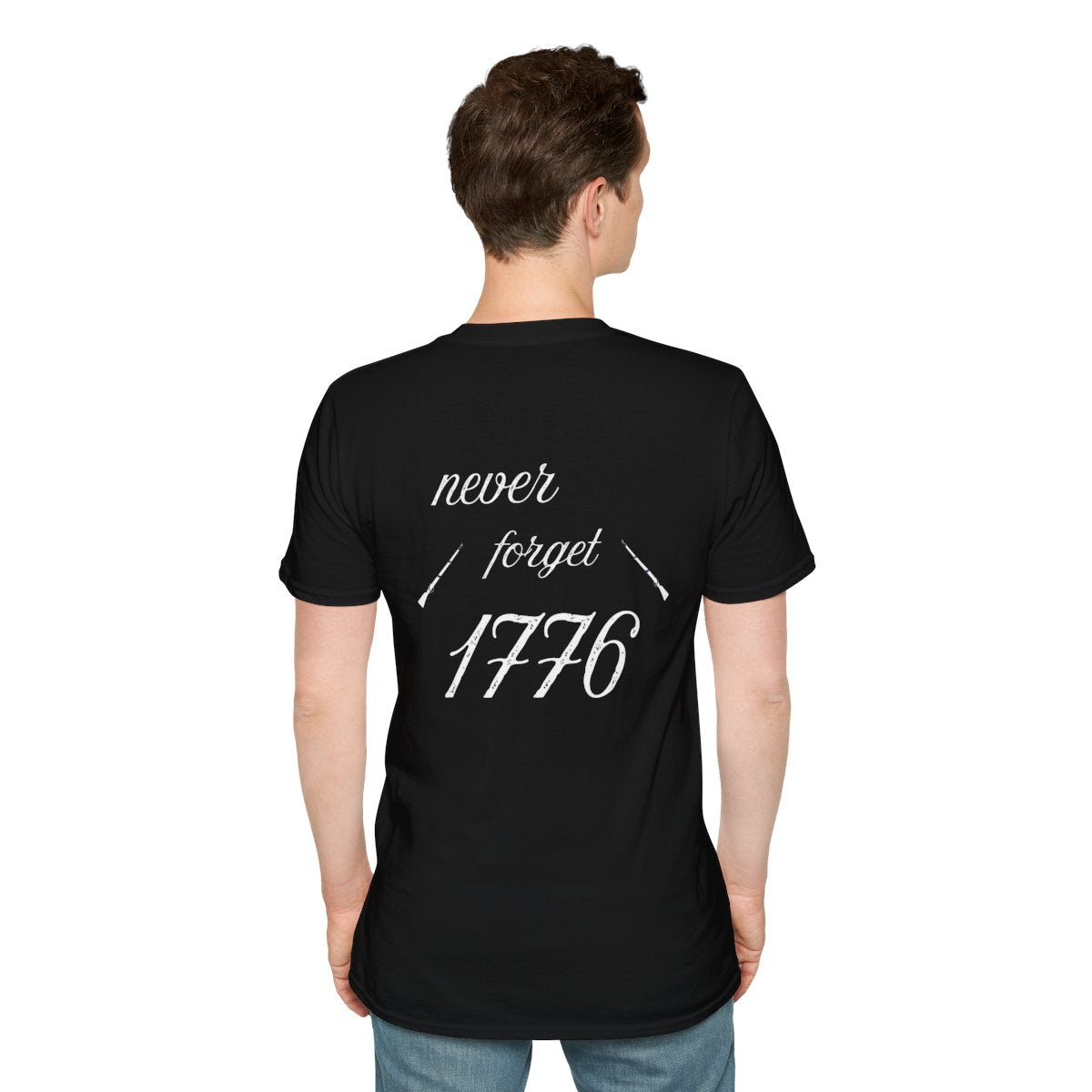 Unisex Soft-style T-Shirt with 'Never Forget 1776' Design, Memorial Day Outfit