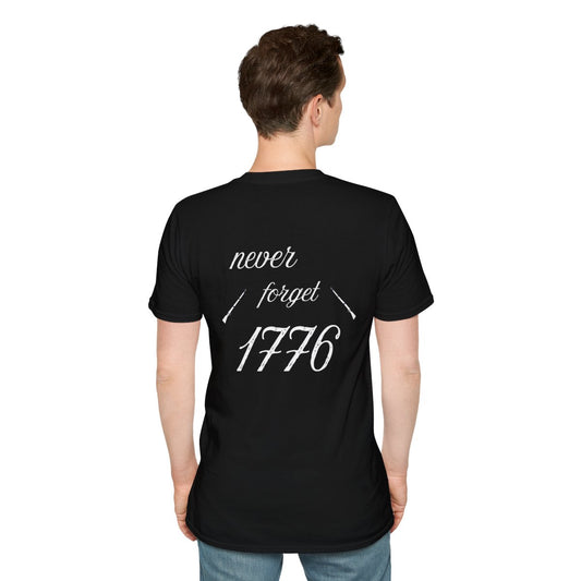 Unisex Soft-style T-Shirt with 'Never Forget 1776' Design, Memorial Day Outfit