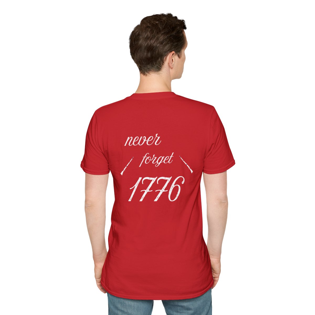 Unisex Soft-style T-Shirt with 'Never Forget 1776' Design, Memorial Day Outfit