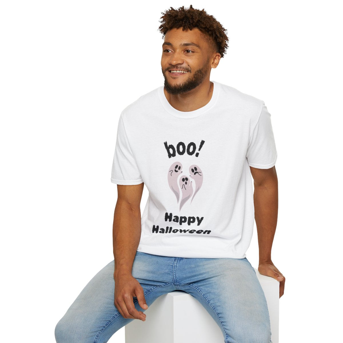 Halloween Ghost Tee, Spooky Shirt, Unisex T-Shirt, Boo Shirt