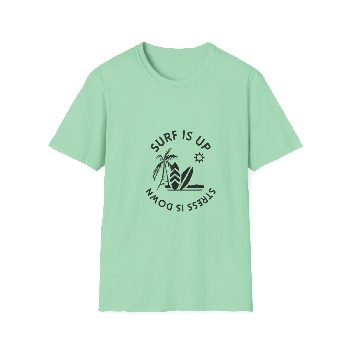 Surf Is Up Unisex Soft style T-Shirt, Beach Vibes Tee, Summer Graphic Shirt