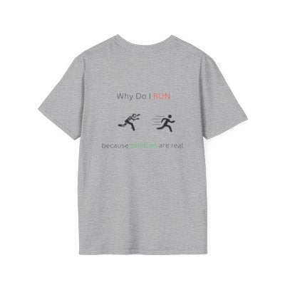 Zombie Running T-Shirt, Funny Tee for Runners, Unisex Gift for Fitness Lovers