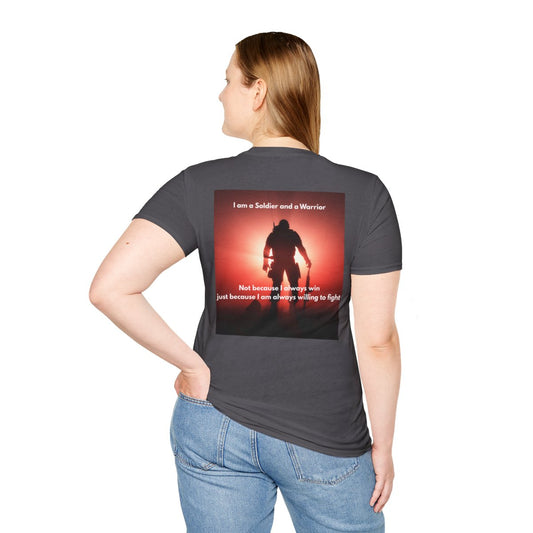 Warrior Spirit Unisex Soft style T-Shirt - Motivational Tee, Gift for Fighters