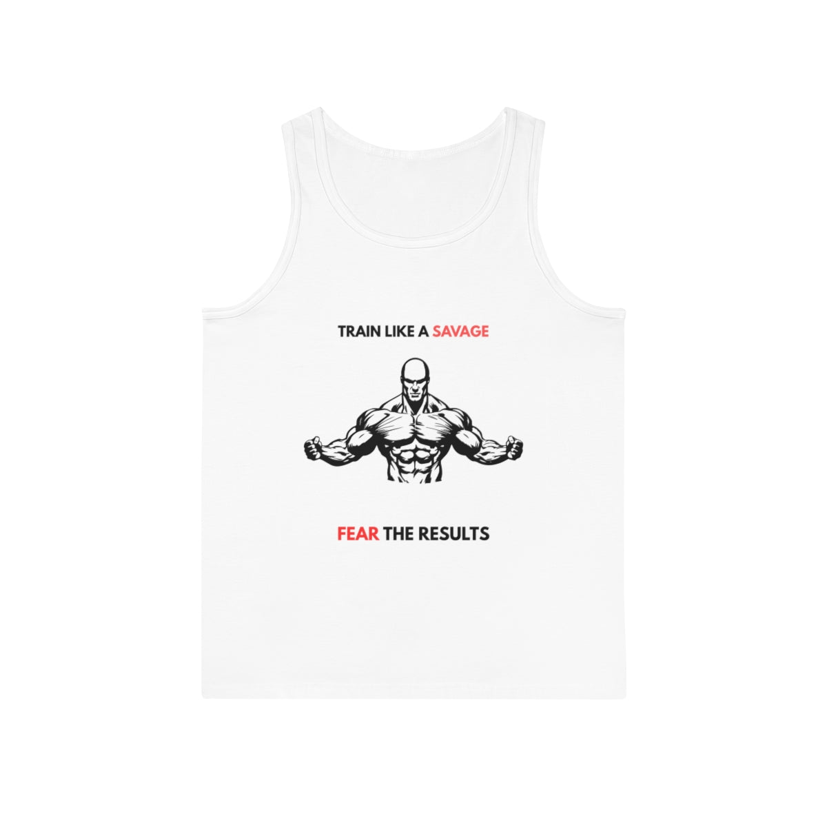 Train Like a Savage Unisex Tank Top - Fitness Gear, Gym Apparel